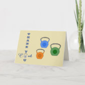 Workout Fitness Trainer Vielen Dank Dankeskarte (Vorderseite)