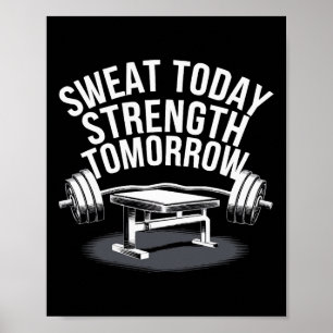Workout für die Fitness der Bodybuilding von Bench Poster
