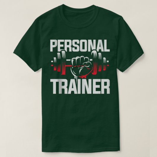 Workout Geschenk Dumbell Personal Trainer T-Shirt (Design vorne)