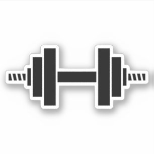Workout Gym Barbell Cut Out Decal Aufkleber
