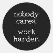 Workout Gym Fitness Exercise Motivational  Runder Aufkleber (Vorderseite)