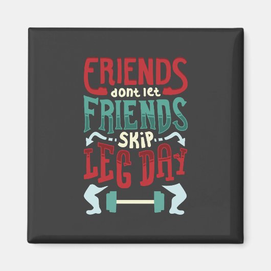 Workout-Gym-Geschenk Magnet (Vorne)