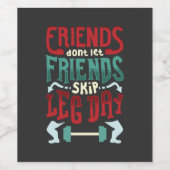 Workout-Gym-Geschenk Weinetikett (Einzelnes Label)