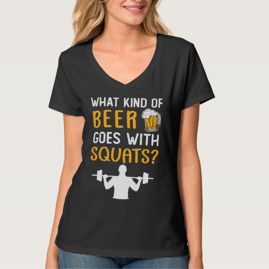 Workout Gym Meme for beer Squats Joke 2 T-Shirt (Vorderseite)