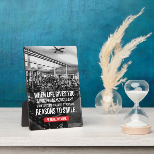 Workout Gym Motivierend Fotoplatte (Seite)