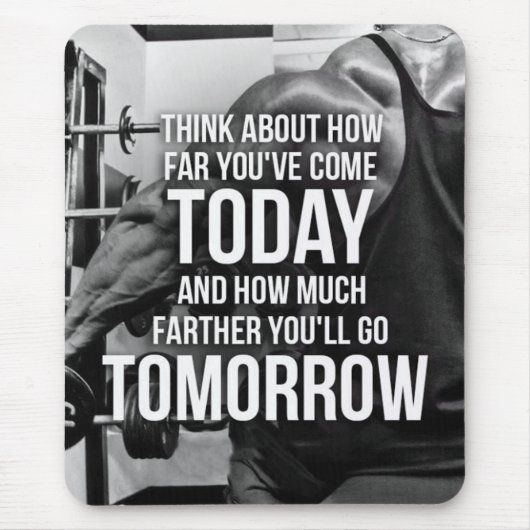 Workout Gym Motivierend Mousepad (Vorne)