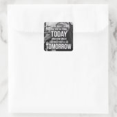 Workout Gym Motivierend Quadratischer Aufkleber (Tasche)