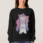 Workout Gym Unicorn Sweatshirt (Vorderseite)