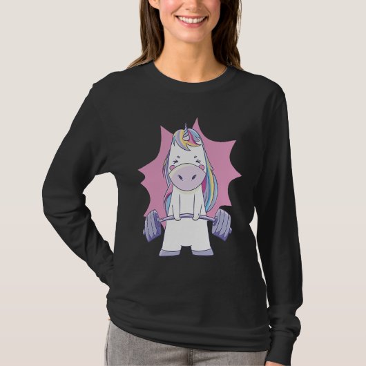 Workout Gym Unicorn T-Shirt (Vorderseite)