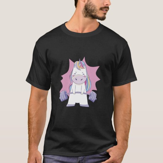 Workout Gym Unicorn T-Shirt (Vorderseite)