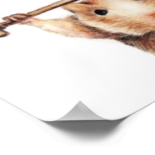 Workout (Hamster) Poster Print (Ecke)