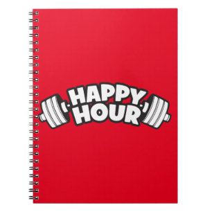 Workout - Happy Hour - Funny Gym Motivierend Notizblock