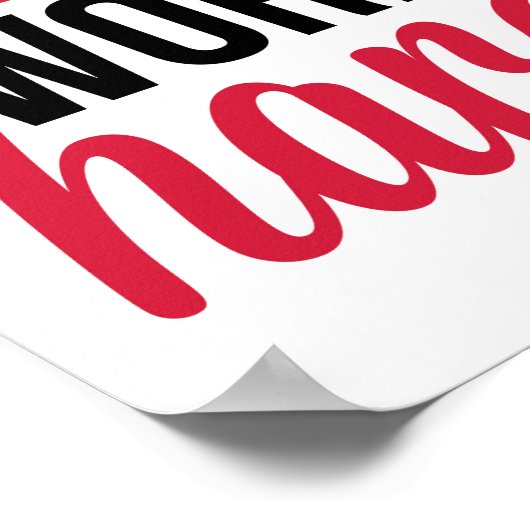 Workout Harter Gym Zitat Poster (Ecke)