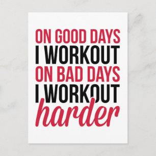 Workout Harter Gym Zitat Postkarte