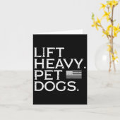 Workout Heavy Pet Hunde US Flag Gym Fitness itte Karte (Gelbe Blume)