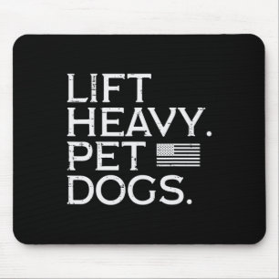 Workout Heavy Pet Hunde US Flag Gym Fitness itte Mousepad