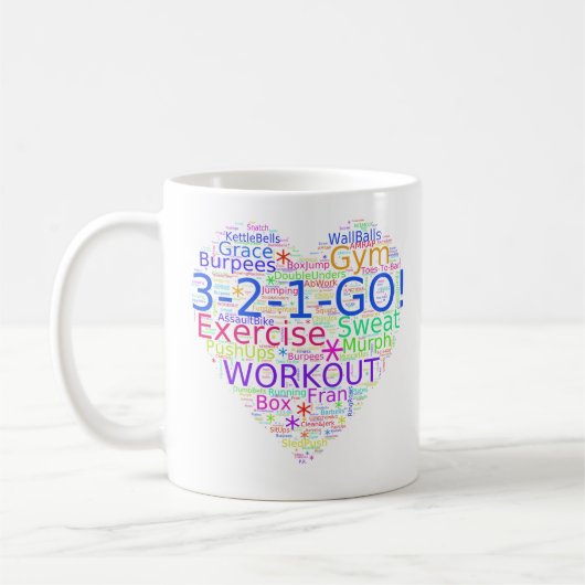 Workout-Herz - Crossfit-Inspirierte Tasse (Links)