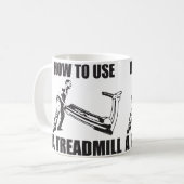 Workout Humor - How to Use A Treadmill Kaffeetasse (Vorderseite Links)