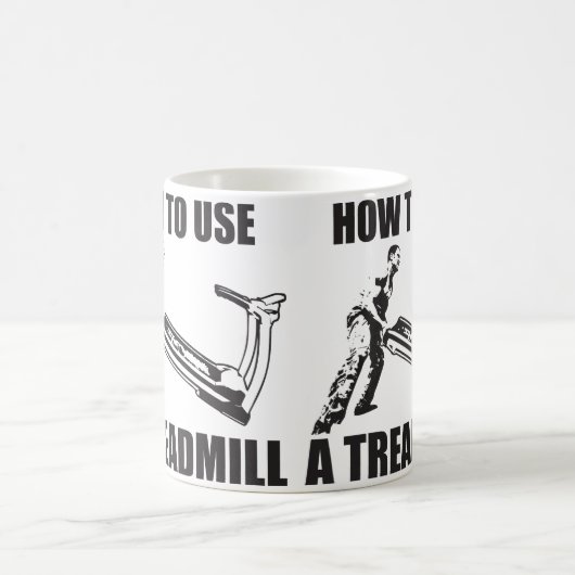 Workout Humor - How to Use A Treadmill Kaffeetasse (Mittel)
