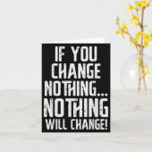 Workout If You Change Nothing Gym Insrational Wome Karte (Gelbe Blume)