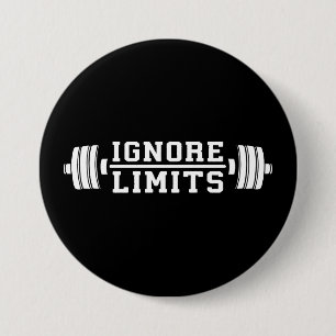 Workout Inspiration - Ignore Limits - Motivierend Button