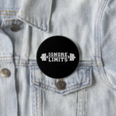 Workout Inspiration - Ignore Limits - Motivierend Button (Beispiel)