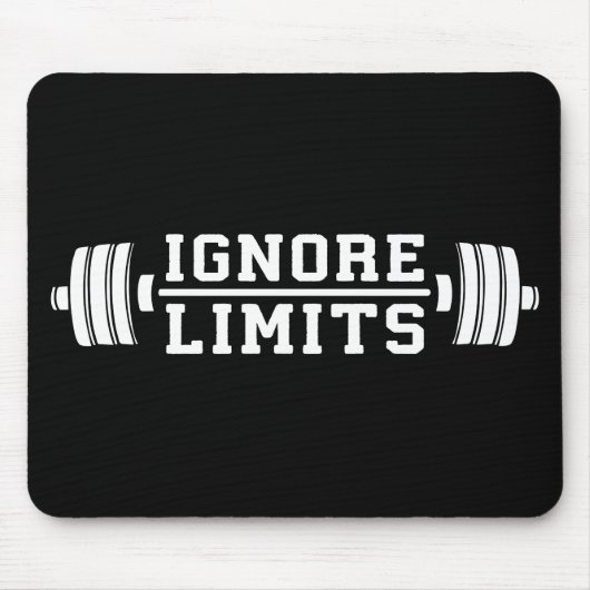 Workout Inspiration - Ignore Limits - Motivierend Mousepad (Vorne)