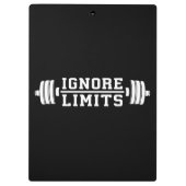 Workout-Inspiration - ignorieren Sie Grenzen - Klemmbrett (Rückseite)