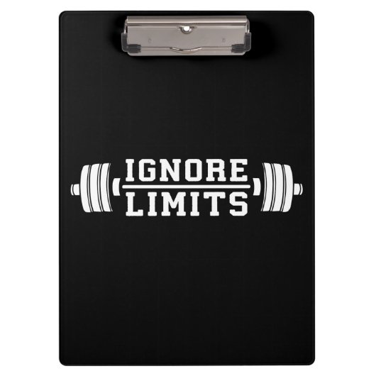 Workout-Inspiration - ignorieren Sie Grenzen - Klemmbrett (Vorderseite)