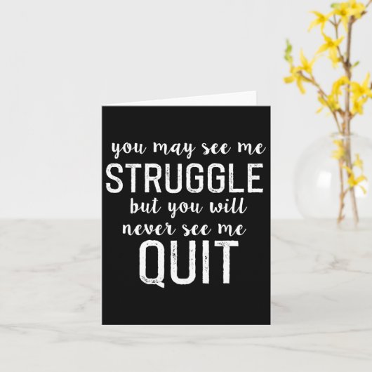 Workout Inspiration Motivierend Sprichwort Männer Karte (Gelbe Blume)