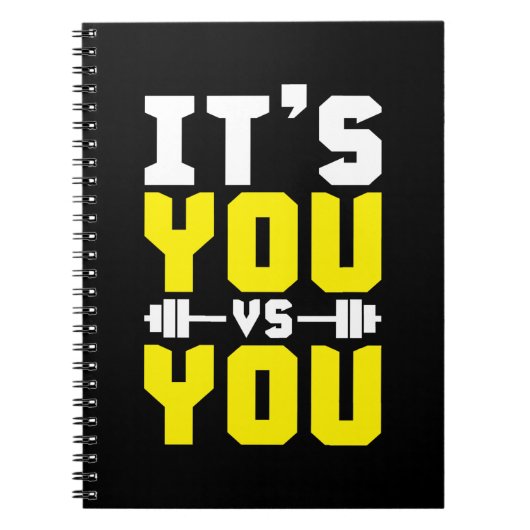 Workout Inspiration - Sie gegen Sie - Fitness Notizblock (Vorderseite)
