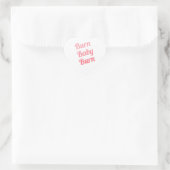 Workout Inspirier Quote Burn Baby White Herz-Aufkleber (Tasche)