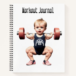 Workout-Journal, Spiral-Softcover-Gym-Tagebuch Notizblock