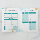 Workout Log und Fitness Tracker Karte (Innenseite)