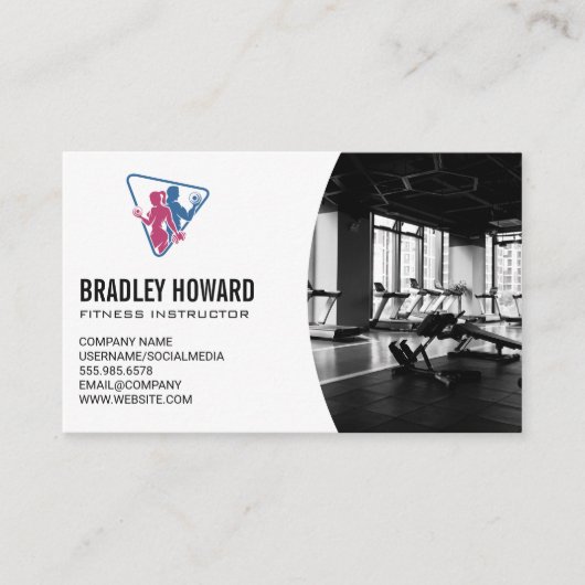 Workout-Logo | Business Card für das Training Visitenkarte (Vorderseite)