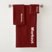 Workout-Logo DDR rot Badhandtuch Set (Insitu)