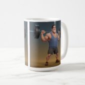 Workout Man Kaffeetasse (VorderseiteRechts)