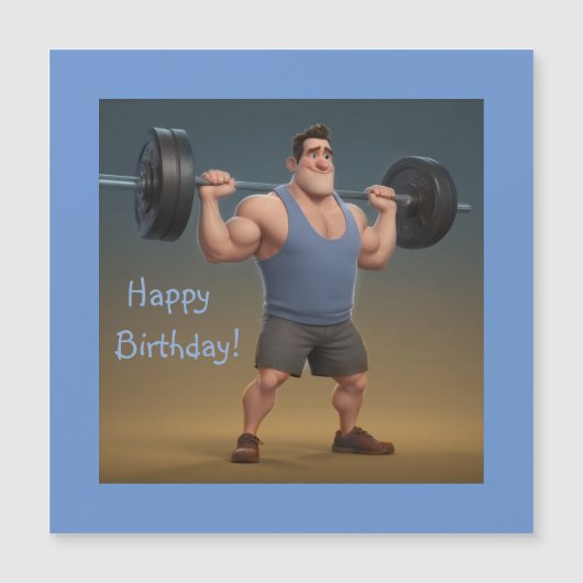 Workout Man Magnetic Card Magnetkarte (Vorderseite)