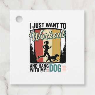 Workout Mit Meinem Hund Vintage Laufshirt Design_1 Geschenkanhänger