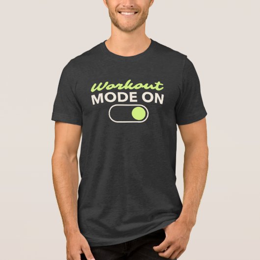 Workout-Modus Ein: Fitness-Switch Tri-Blend Shirt (Vorderseite)