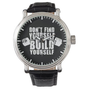 Workout Motivation - Bauen Sie sich selbst - Barbe Armbanduhr