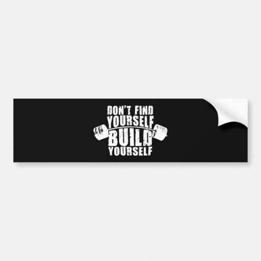 Workout Motivation - Bauen Sie sich selbst - Barbe Autoaufkleber (Vorne)