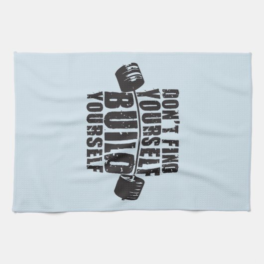 Workout Motivation - Bauen Sie sich selbst - Barbe Handtuch (Horizontal)