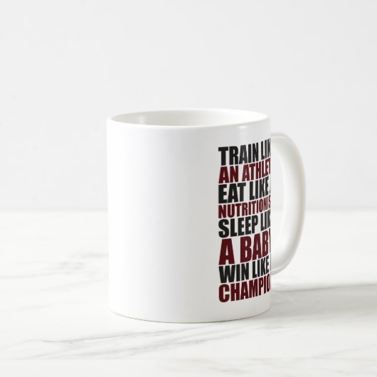 Workout Motivation - Gewinnen Sie wie ein Champion Kaffeetasse (VorderseiteRechts)