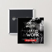 Workout Motivation - hart arbeiten Button (Vorne & Hinten)