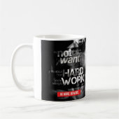 Workout Motivation - hart arbeiten Kaffeetasse (Links)