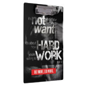 Workout Motivation - hart arbeiten Klemmbrett (Rechts)