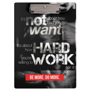Workout Motivation - hart arbeiten Klemmbrett