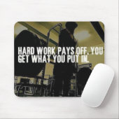 Workout-Motivation - harte Arbeit zahlt sich aus Mousepad (Mit Mouse)