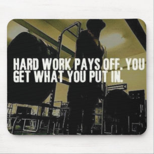 Workout-Motivation - harte Arbeit zahlt sich aus Mousepad